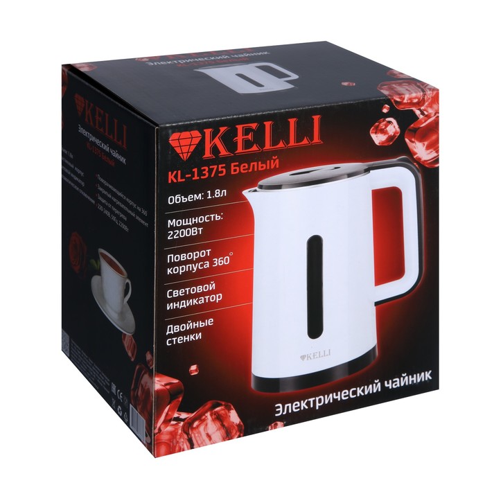 Электрический чайник KL-1375Белый (1x12)