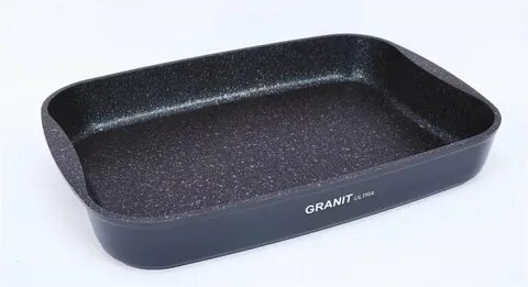 Противень 34 см*23.5см Rozenpik Черный Мрамор лав.