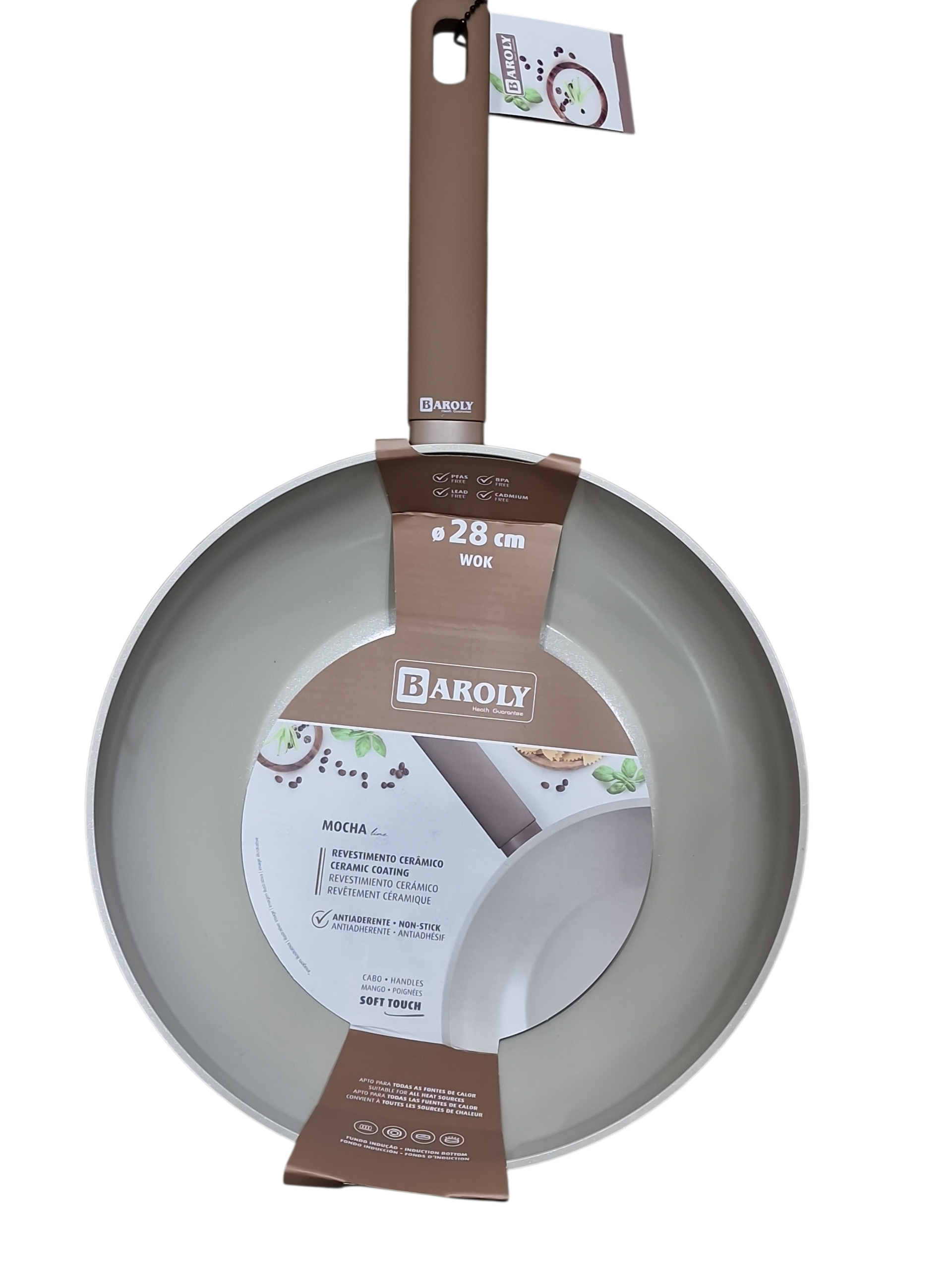 Сковородка кремовая, (BAROLY) 28cм.02.2526