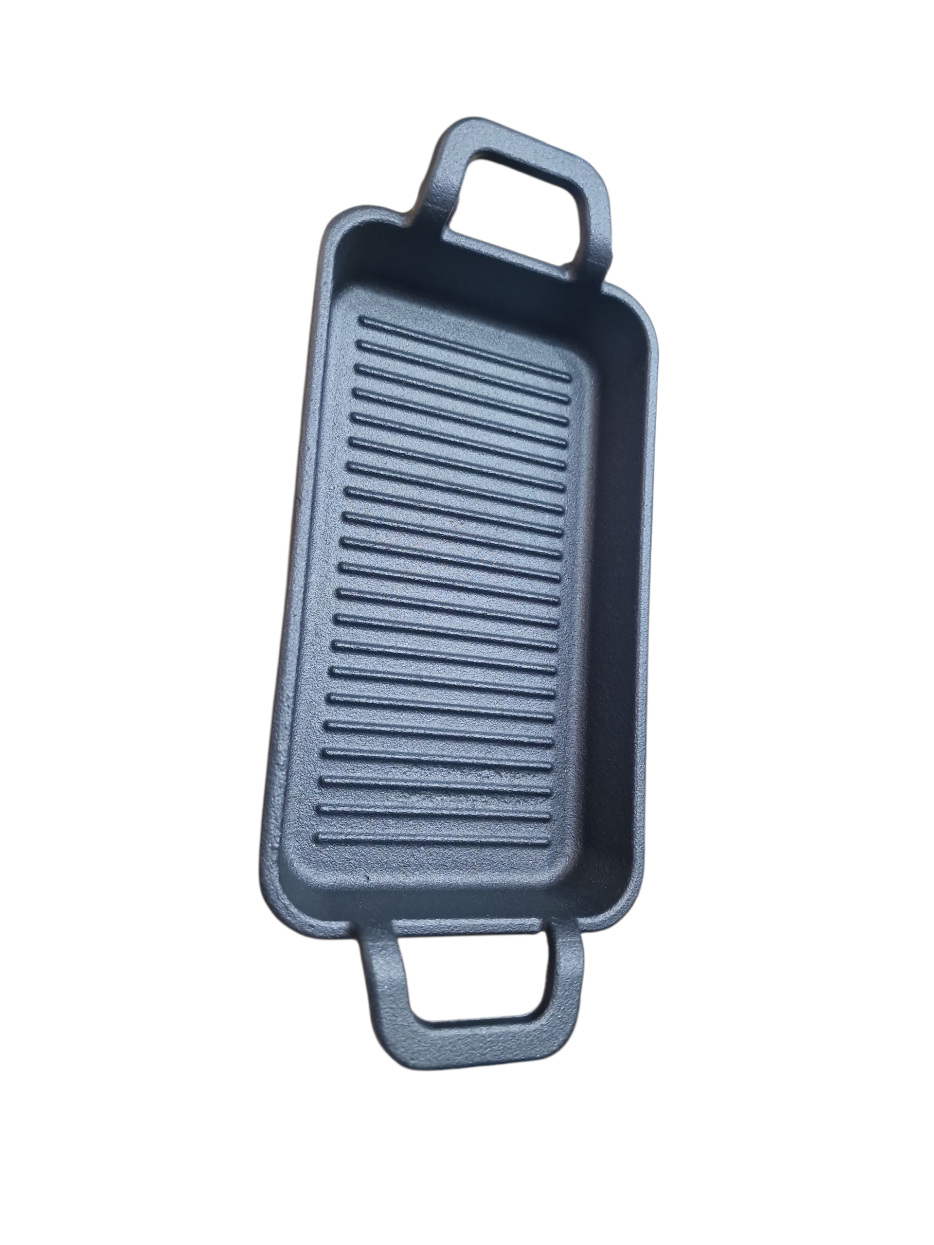 Сковородка-гриль чугунная на деревянные подставка WELMES .L22*13,5*2см