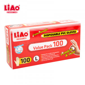 Перчатки нитрил одноразовые liao.в упак 100шт.L