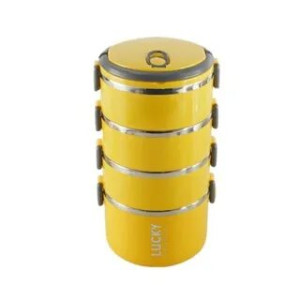 Ланч-бокс 3 секция, круглый, для еды 2,1л