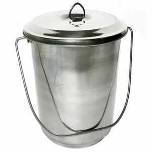 Ведро нержавейка с крышкой 22см, 7л