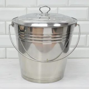 Ведро нержавейка с крышкой 22см, 5л