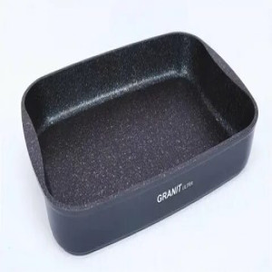 Противень 31см*20см Rozenpik Черный Мрамор лав.