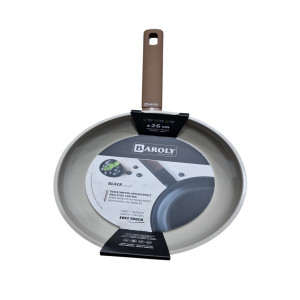 Сковородка ВОК индукц. Кремовая (BAROLY) антипригарные 2627-28см