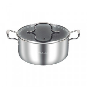 Кастрюля из нержавеющей стали 2,8л KL-4290-20 (1х6)
